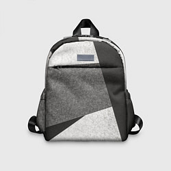 Детский рюкзак Белые и серые полосы на поверхности с блёстками, цвет: 3D-принт