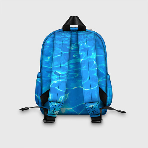 Детский рюкзак Абстрактные волны бассейна - текстура / 3D-принт – фото 2