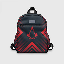 Детский рюкзак Красный символ Assassins Creed на темном фоне со с