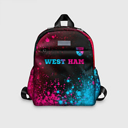 Детский рюкзак West Ham - neon gradient: символ сверху, цвет: 3D-принт
