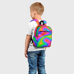 Детский рюкзак Световые блики на радужном фоне, цвет: 3D-принт — фото 2