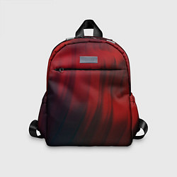 Детский рюкзак Красные абстрактные волны во тьме, цвет: 3D-принт