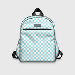 Детский рюкзак Голубые и белые квадратики, цвет: 3D-принт