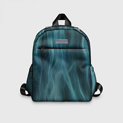 Детский рюкзак Прерывистый абстрактный синий дым во тьме, цвет: 3D-принт