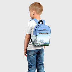 Детский рюкзак Зимний пейзаж - Майнкрафт, цвет: 3D-принт — фото 2