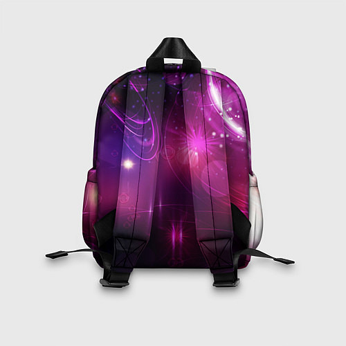 Детский рюкзак Фиолетовые неоновые блики / 3D-принт – фото 2