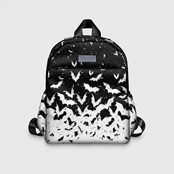 Детский рюкзак Black and white bat pattern, цвет: 3D-принт