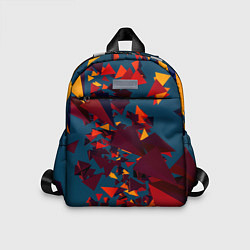 Детский рюкзак Множество тетраэдров в абстракции, цвет: 3D-принт