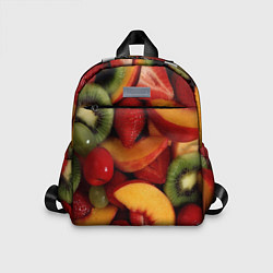 Детский рюкзак Фруктово ягодный фон, цвет: 3D-принт