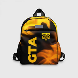 Детский рюкзак GTA - gold gradient: надпись, символ, цвет: 3D-принт