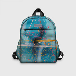 Детский рюкзак Абстрактный голубой фон, тени и краски, цвет: 3D-принт