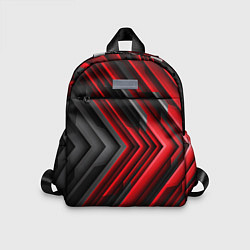 Детский рюкзак Чёрно-красный паркет графика, цвет: 3D-принт