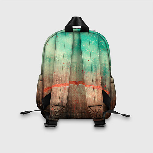 Детский рюкзак Светло-зелёное небо, деревья и множество красок / 3D-принт – фото 2