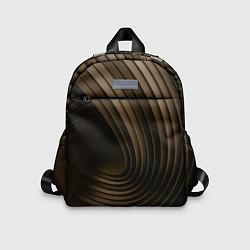 Детский рюкзак Тёмное-золотые пластины во тьме, цвет: 3D-принт
