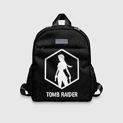 Детский рюкзак Tomb Raider glitch на темном фоне