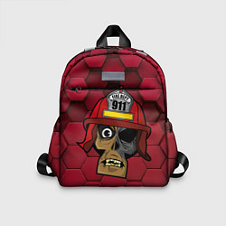 Детский рюкзак Череп пожарного, цвет: 3D-принт
