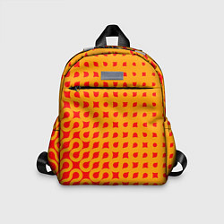 Детский рюкзак Оранжевая абстракция, цвет: 3D-принт