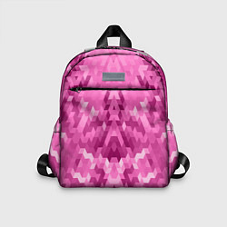 Детский рюкзак Яркий малиново-розовый геометрический узор, цвет: 3D-принт