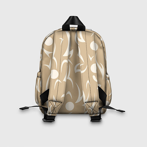 Детский рюкзак Абстрактные фигуры на кремовом фоне / 3D-принт – фото 2