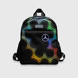 Детский рюкзак Mercedes - neon pattern, цвет: 3D-принт