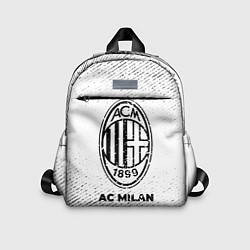 Детский рюкзак AC Milan с потертостями на светлом фоне, цвет: 3D-принт