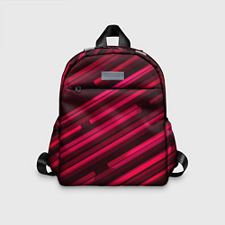 Детский рюкзак Красное на черном объемная диагональ, цвет: 3D-принт