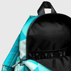 Детский рюкзак Легкие голубые блоки с градиентом, цвет: 3D-принт — фото 2