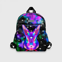 Детский рюкзак Неоновый кролик, цвет: 3D-принт