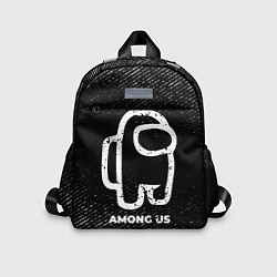 Детский рюкзак Among Us с потертостями на темном фоне