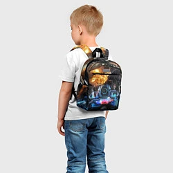 Детский рюкзак Космическая схватка из кабины пилота, цвет: 3D-принт — фото 2