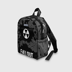 Детский рюкзак Fallout glitch на темном фоне: символ, надпись, цвет: 3D-принт — фото 2