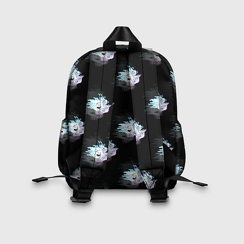 Детский рюкзак Cyberpunk 2077 neon samurai glitch art colors / 3D-принт – фото 2