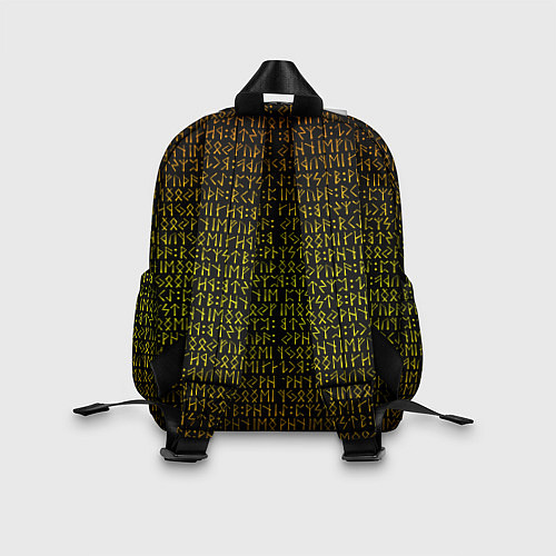 Детский рюкзак Золотой рунический алфавит / 3D-принт – фото 2