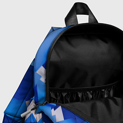 Детский рюкзак Абстрактные синие тетраэдры, цвет: 3D-принт — фото 2