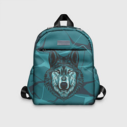 Детский рюкзак Голова синего волка, цвет: 3D-принт