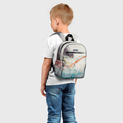 Детский рюкзак Абстрактные мазки красок на тенях и тумане, цвет: 3D-принт — фото 2