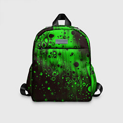 Детский рюкзак Зелёные краски и вода, цвет: 3D-принт