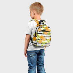Детский рюкзак Апельсины на чёрно-белом фоне, цвет: 3D-принт — фото 2