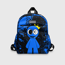 Детский рюкзак Радужные друзья Синий - брызги краски, цвет: 3D-принт