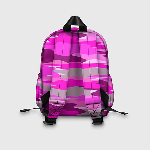 Детский рюкзак Абстракция милитари ярко розовый / 3D-принт – фото 2