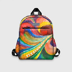 Детский рюкзак Райская птичка акварельная абстракция, цвет: 3D-принт