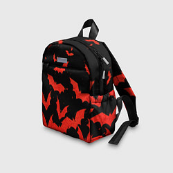 Детский рюкзак Летучие мыши красные, цвет: 3D-принт — фото 2