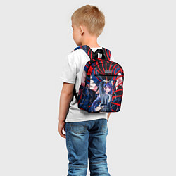 Детский рюкзак Шогун Райден на фоне змеи, цвет: 3D-принт — фото 2