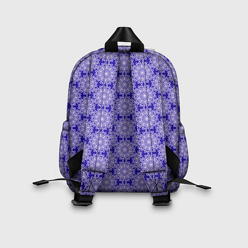 Детский рюкзак Узор сине-фиолетовый / 3D-принт – фото 2