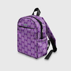 Детский рюкзак Абстракция узор фиолетовый, цвет: 3D-принт — фото 2