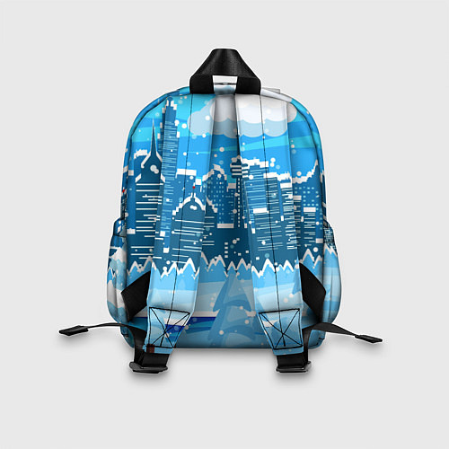Детский рюкзак Снежный город / 3D-принт – фото 2