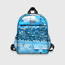 Детский рюкзак Снежный город, цвет: 3D-принт