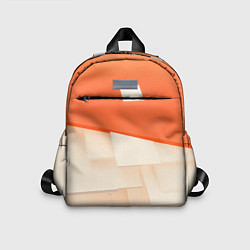Детский рюкзак Абстрактные геометрические оранжевые и светлые фиг, цвет: 3D-принт