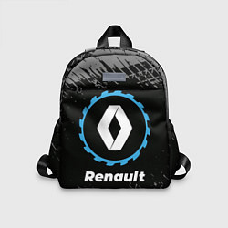 Детский рюкзак Renault в стиле Top Gear со следами шин на фоне, цвет: 3D-принт