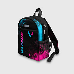 Детский рюкзак Valorant - neon gradient: надпись, символ, цвет: 3D-принт — фото 2